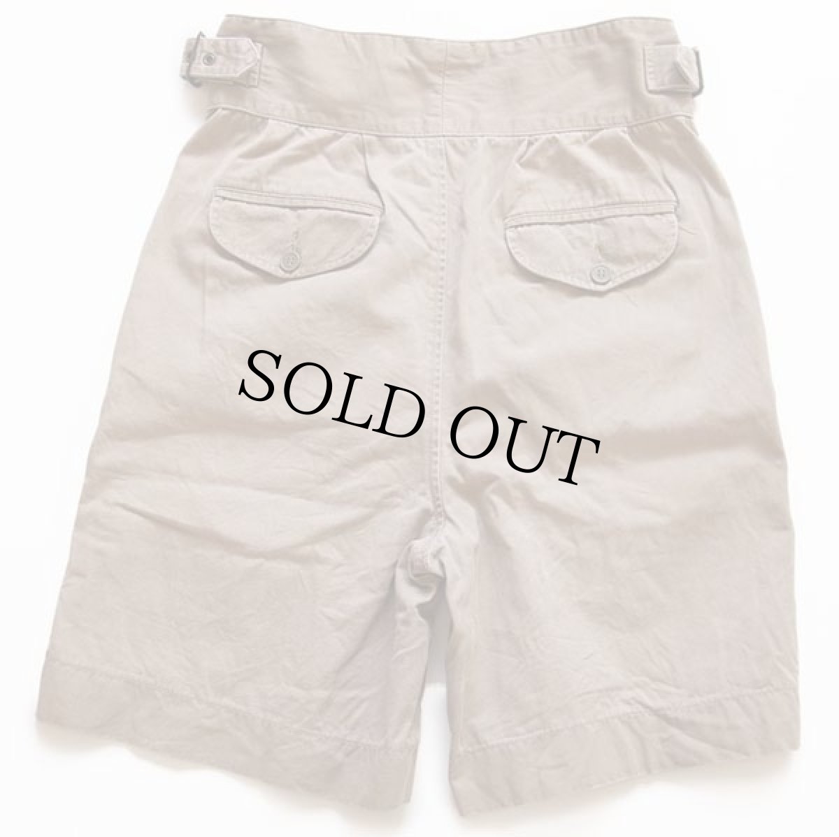 画像2: 80s BANANA REPUBLICバナナリパブリック コットン グルカショーツ ショートパンツ カーキ 30 (2)