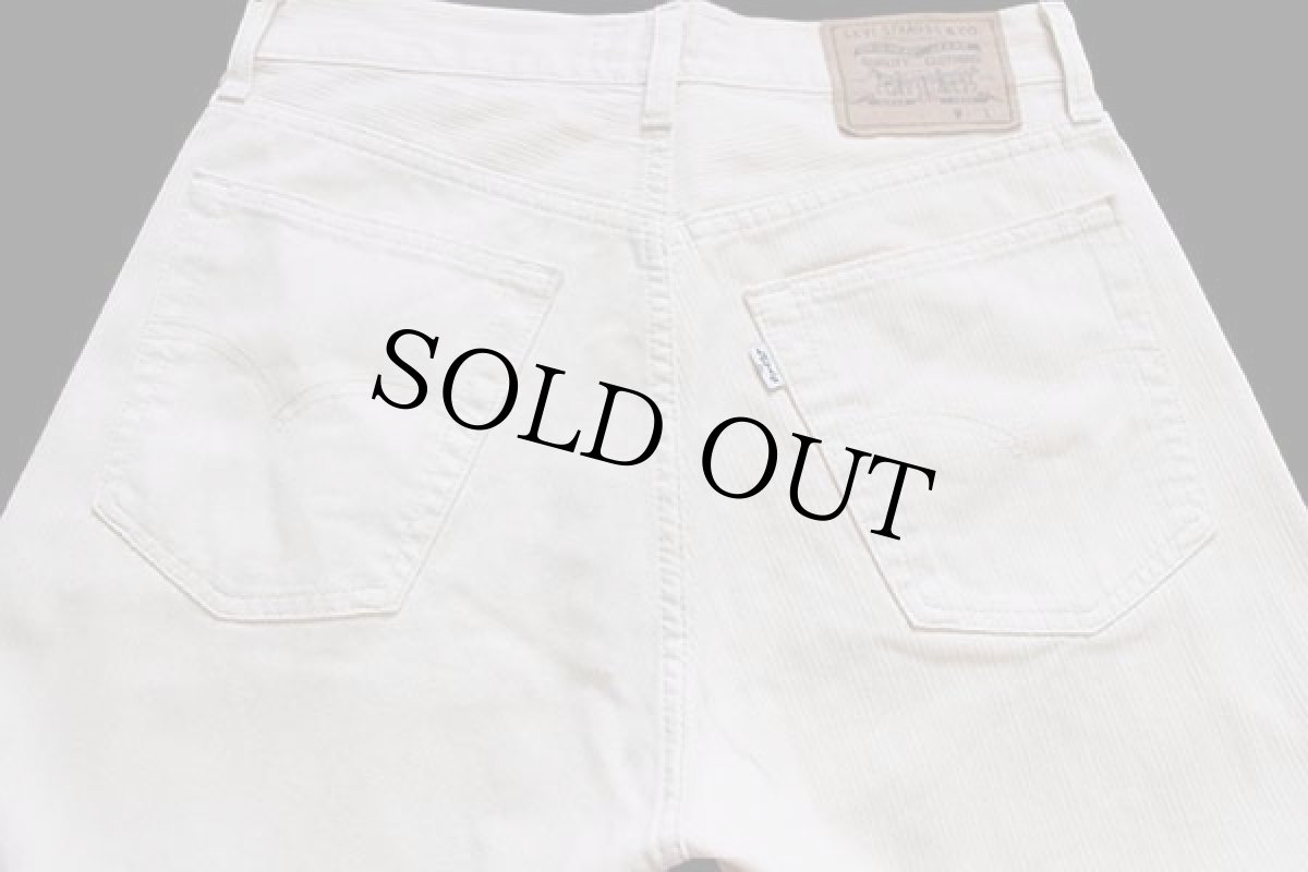 画像5: 90s イタリア製 Levi'sリーバイス 473 コットン ピケパンツ アイボリー w30★ユーロ (5)