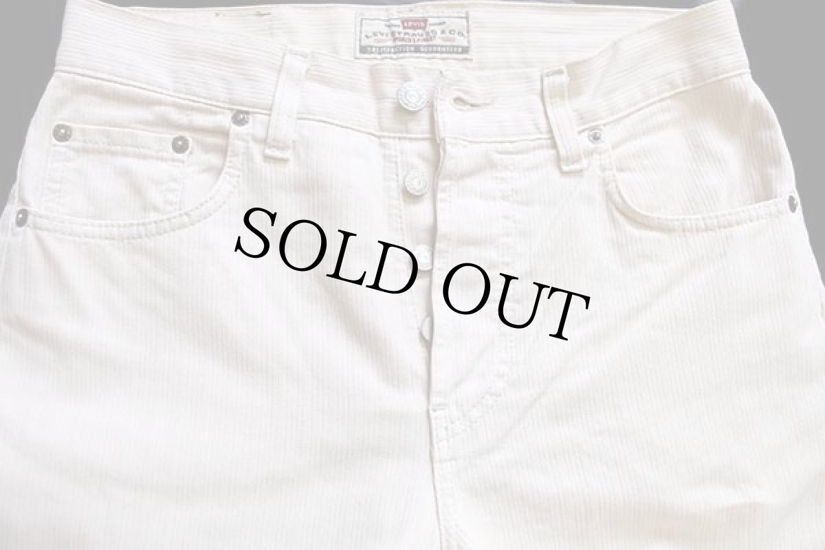 画像4: 90s イタリア製 Levi'sリーバイス 473 コットン ピケパンツ アイボリー w30★ユーロ (4)
