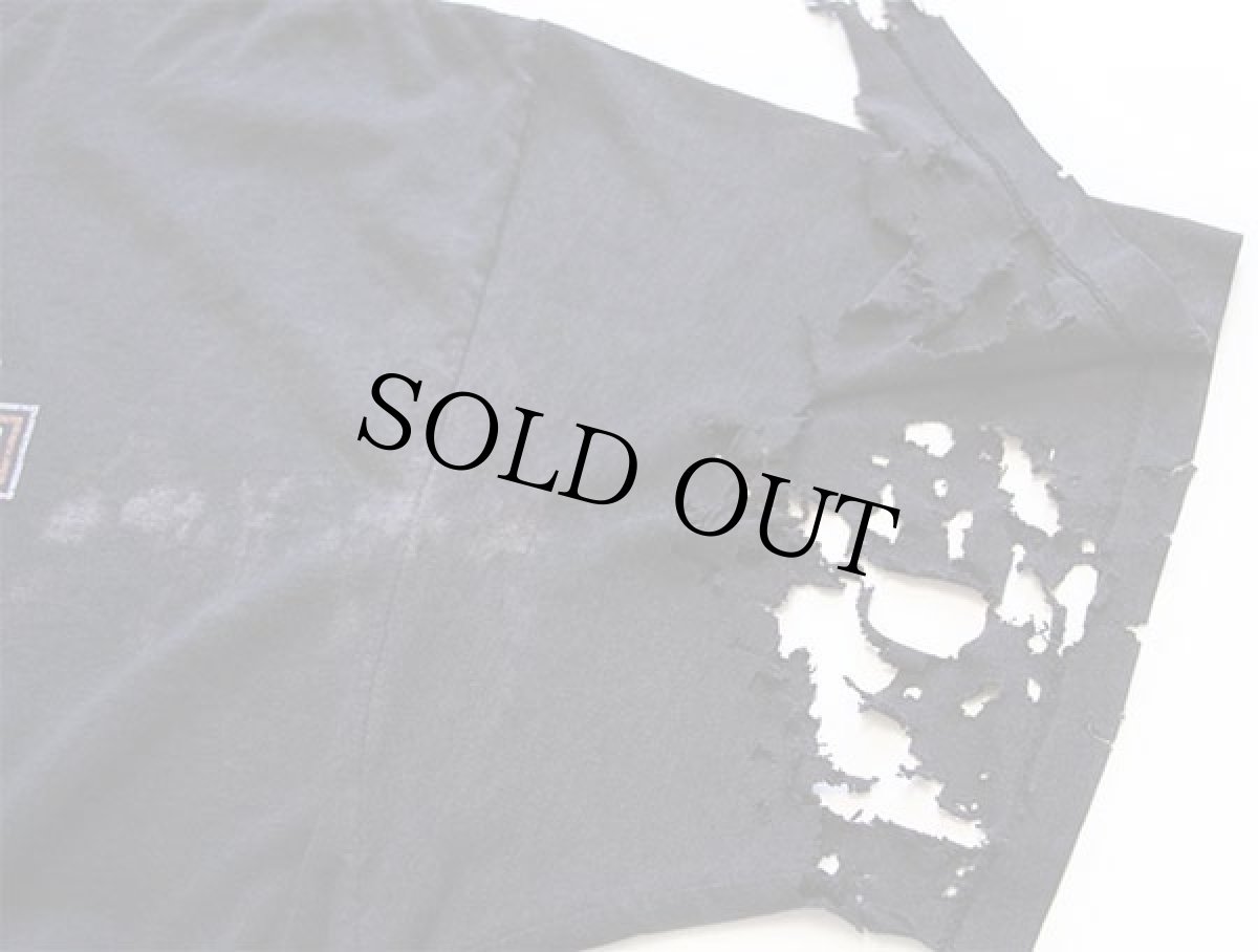 画像8: 90s USA製 HARLEY-DAVIDSON ハーレー ダビッドソン 3D EMBLEM Righteous Ruler Tシャツ ボロ 黒 (8)