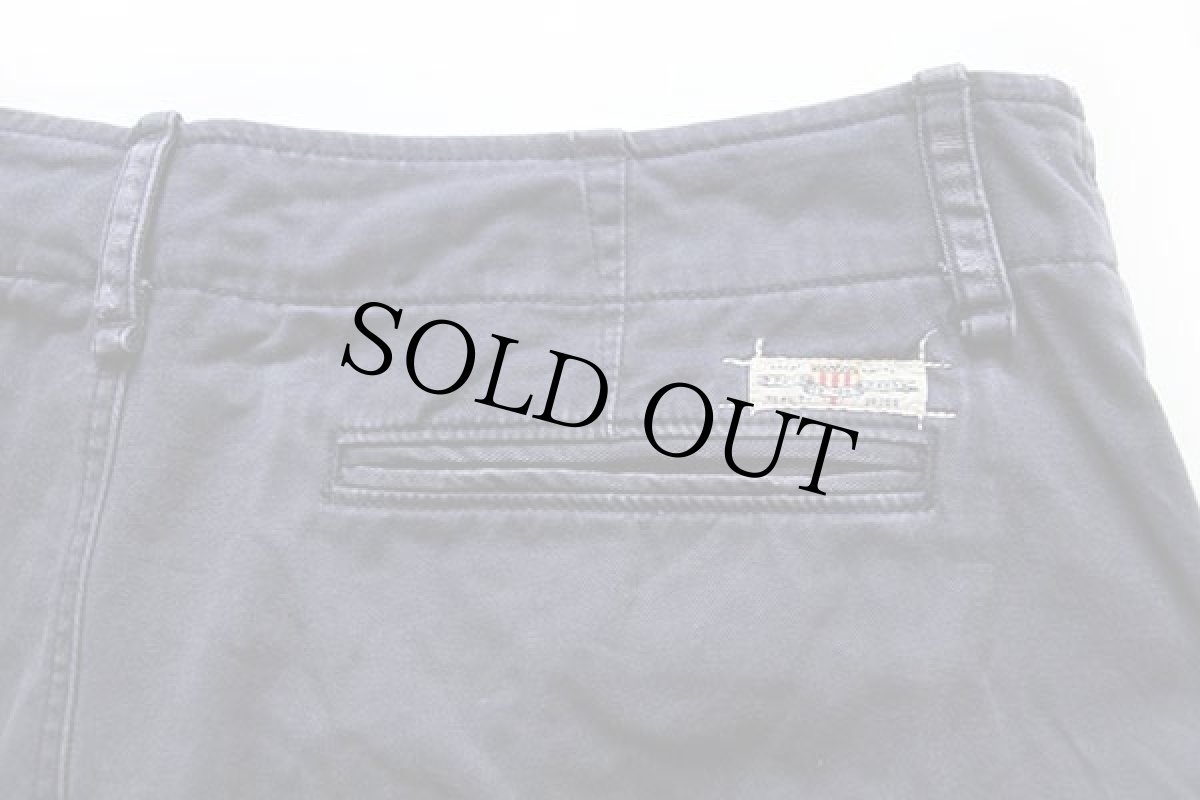 画像4: 00s POLO JEANSポロ ジーンズ ラルフローレン USED加工 コットン チノ ショートパンツ 紺 36★ショーツ (4)
