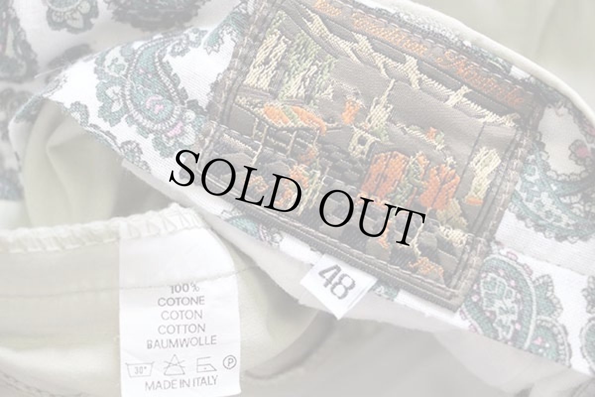 画像6: 80s イタリア製 UNKNOWN スリータック スラックス コットンポプリン パンツ 48 (6)