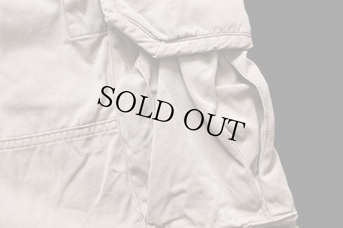 画像6: 00s ポロ ラルフローレン USED加工 コットン カーゴ ショートパンツ ペンキ飛び グレーベージュ 38★ショーツ (6)