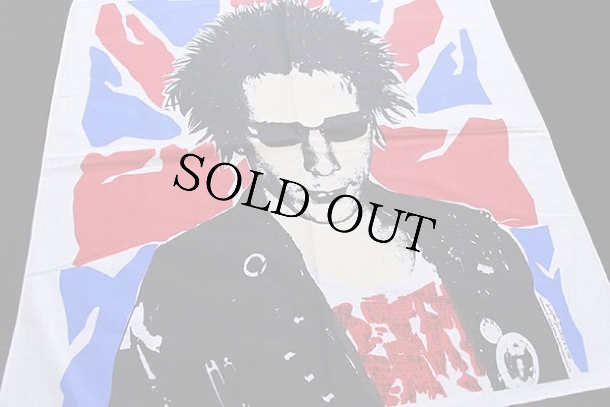 画像2: デッドストック★80s Sex Pistols セックスピストルズ ジョニーロットン バンダナ 白 (2)