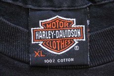 画像6: 90s USA製 Hanes HARLEY-DAVIDSON ハーレー ダビッドソン Run to the Fun '92 両面プリント コットンTシャツ 黒 フェード XL (6)