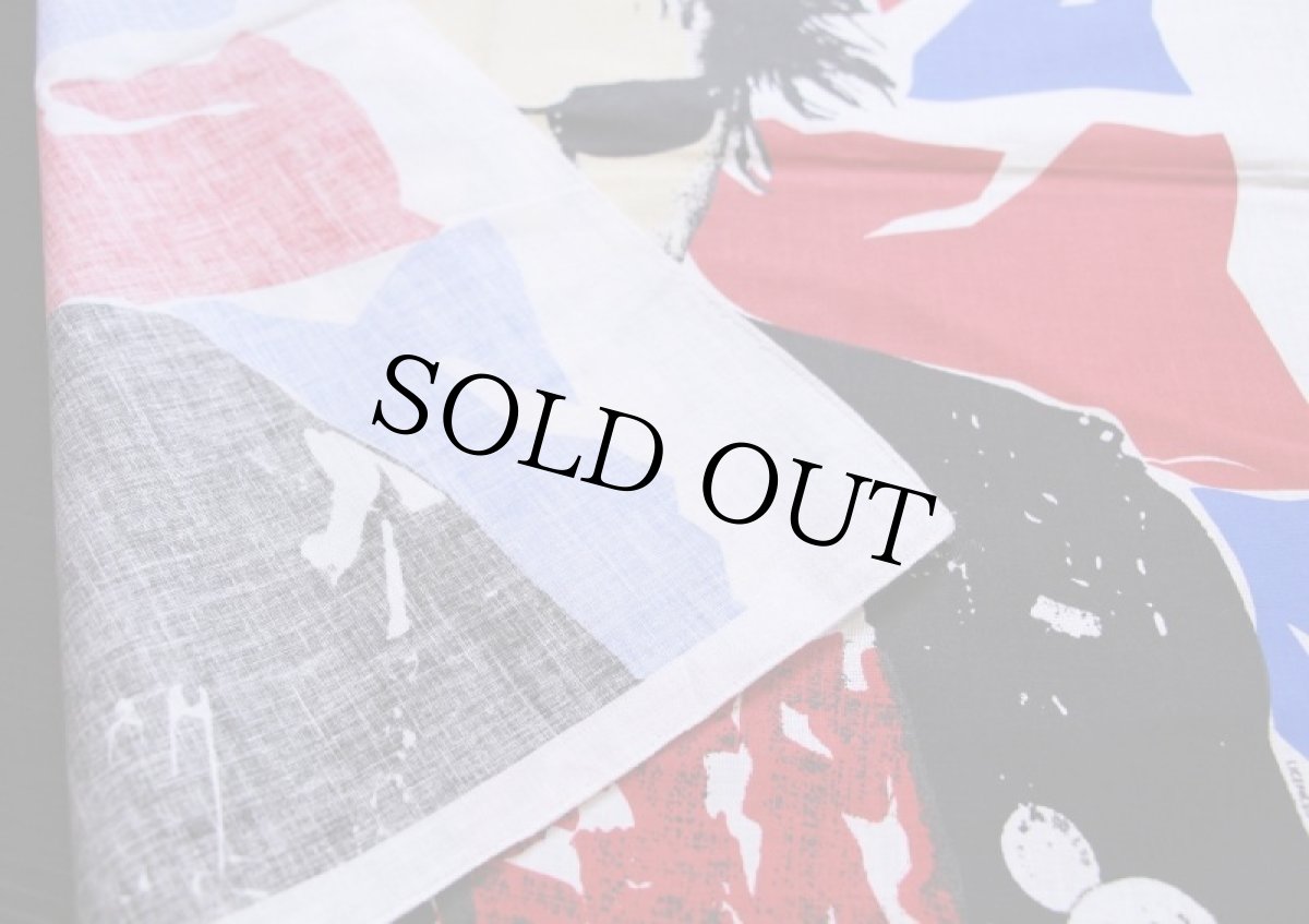 画像4: デッドストック★80s Sex Pistols セックスピストルズ ジョニーロットン バンダナ 白 (4)