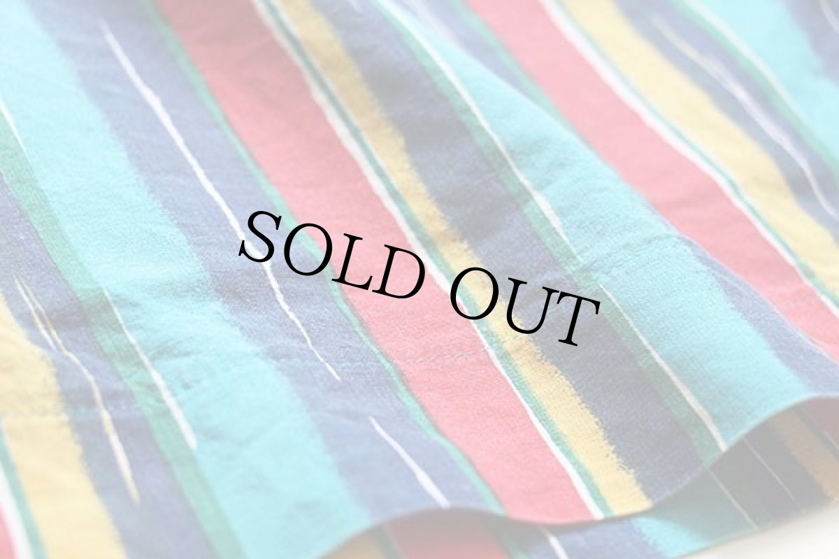 画像7: 80s 西ドイツ製 trigema ランダムストライプ コットン ショートパンツ XL★ショーツ (7)