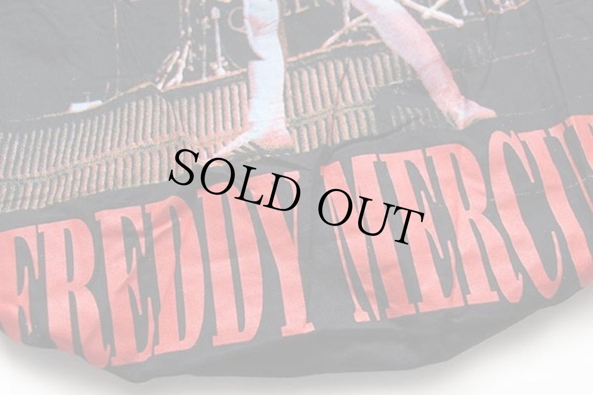 画像4: デッドストック★90s TURBOGADGET Queenクイーン FREDDY MERCURY バケツ型 ショルダーバッグ 黒 (4)