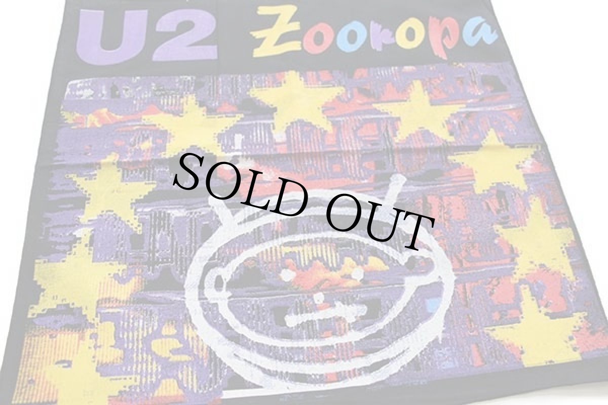画像2: デッドストック★90s U2 Zooropa ズーロッパ バンダナ 黒 (2)