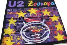 画像2: デッドストック★90s U2 Zooropa ズーロッパ バンダナ 黒 (2)