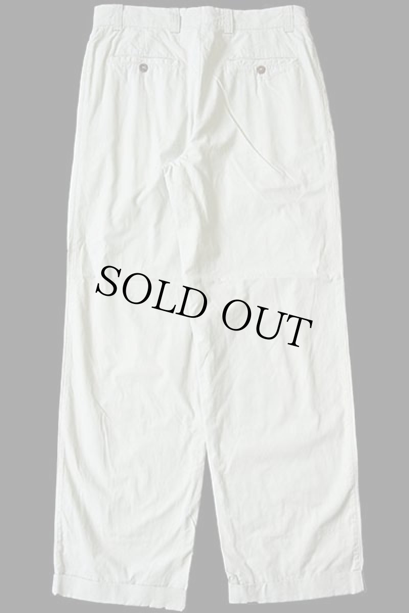 画像3: 80s イタリア製 UNKNOWN スリータック スラックス コットンポプリン パンツ 48 (3)