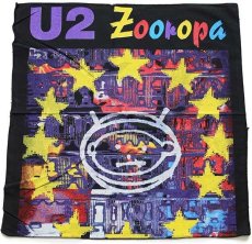 画像1: デッドストック★90s U2 Zooropa ズーロッパ バンダナ 黒★A (1)