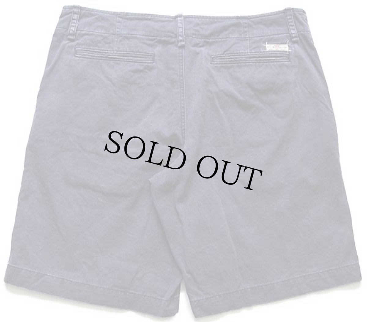画像2: 00s POLO JEANSポロ ジーンズ ラルフローレン USED加工 コットン チノ ショートパンツ 紺 36★ショーツ (2)
