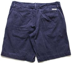 画像2: 00s POLO JEANSポロ ジーンズ ラルフローレン USED加工 コットン チノ ショートパンツ 紺 36★ショーツ (2)