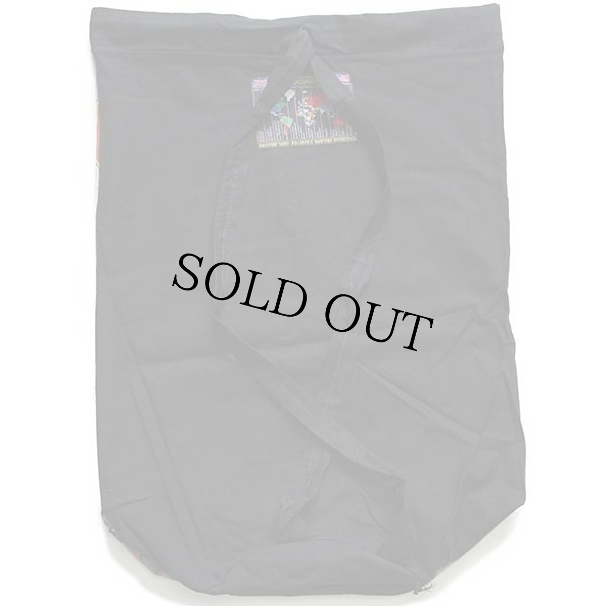 画像2: デッドストック★90s TURBOGADGET IRON MAIDEN A REAL DYING ONE バケツ型 ショルダーバッグ 黒 (2)