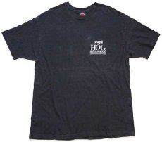 画像2: 90s USA製 Hanes HARLEY-DAVIDSON ハーレー ダビッドソン Run to the Fun '92 両面プリント コットンTシャツ 黒 フェード XL (2)