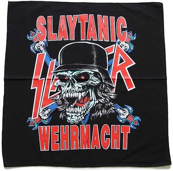 USA SLAYERスレイヤー ビンテージタペストリー 80's ヘビメタバンド デッドストック☆80s SLAYER スレイヤー SLAYTANIC WEHRMACHT