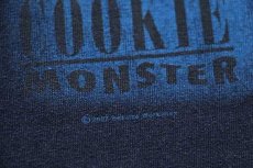 画像5: 00s COOKIE MONSTERクッキーモンスター NIRVANAニルバーナ パロディ コットンTシャツ 紺 XL (5)