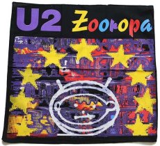 画像1: デッドストック★90s U2 Zooropa ズーロッパ バンダナ 黒 (1)