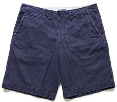 画像1: 00s POLO JEANSポロ ジーンズ ラルフローレン USED加工 コットン チノ ショートパンツ 紺 36★ショーツ (1)