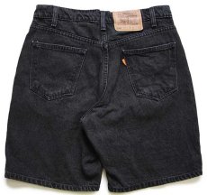 画像2: 90s メキシコ製 Levi'sリーバイス 550 ブラックデニム ショートパンツ w32★86 ショーツ (2)