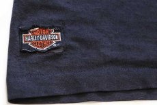 画像6: 90s USA製 HARLEY-DAVIDSON ハーレー ダビッドソン 3D EMBLEM Righteous Ruler Tシャツ ボロ 黒 (6)