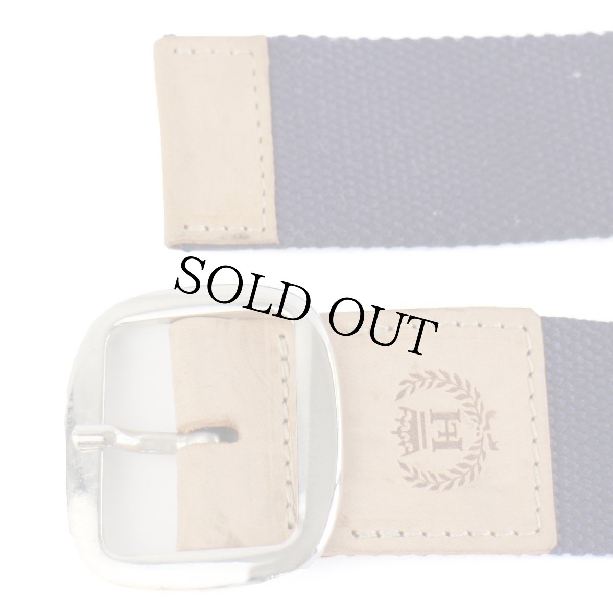 画像2: 未使用★HENRI LLOYDヘンリーロイド ライン入り コットン ベルト 紺 30★1474 (2)