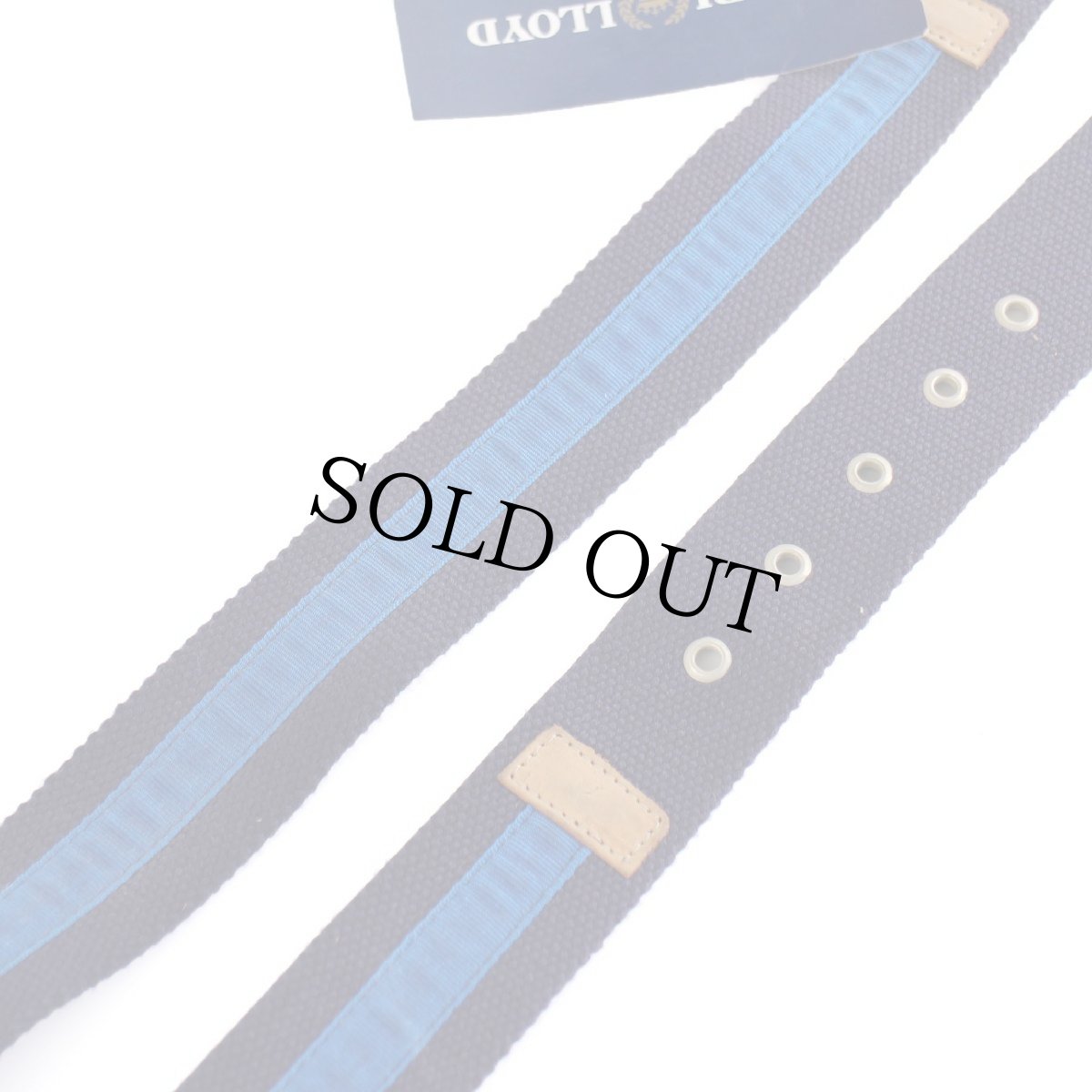 画像6: 未使用★HENRI LLOYDヘンリーロイド ライン入り コットン ベルト 紺 30★1474 (6)