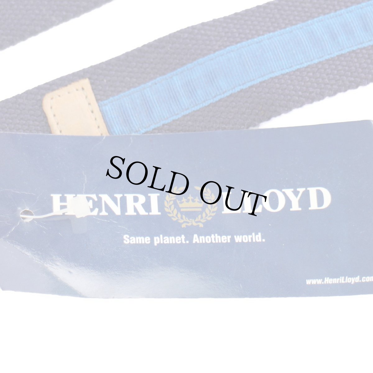 画像4: 未使用★HENRI LLOYDヘンリーロイド ライン入り コットン ベルト 紺 30★1474 (4)