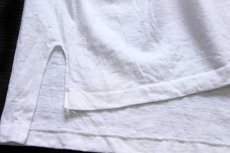 画像6: 90s USA製 NUTMEG 無地 レイヤードネック&スリーブ コットンTシャツ 白×濃赤 XL (6)