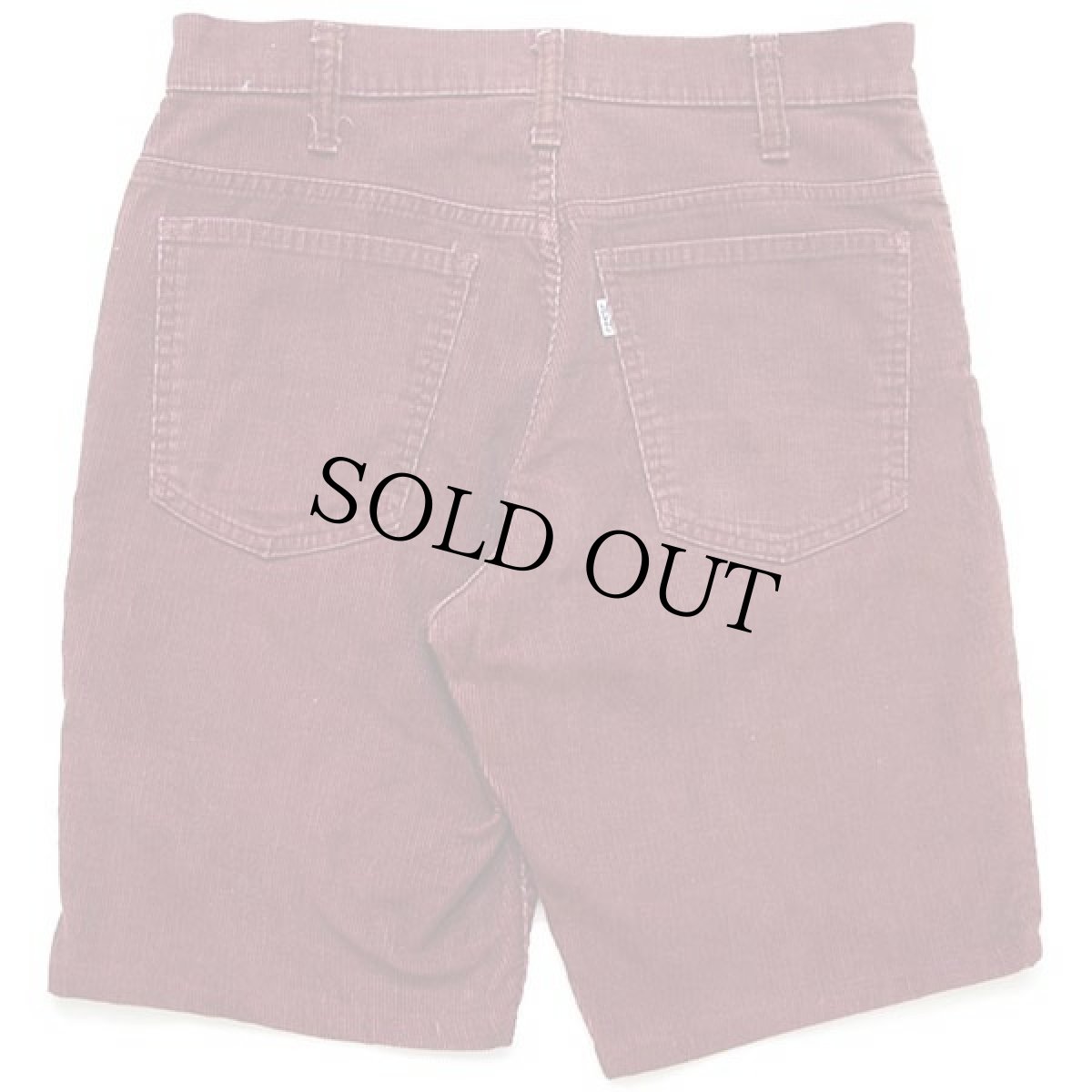 画像2: 70s USA製 Levi'sリーバイス 646 コーデュロイ ショートパンツ カスタム バーガンディ w30★ショーツ (2)