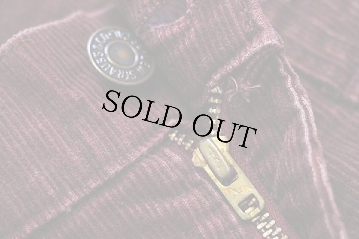 画像6: 70s USA製 Levi'sリーバイス 646 コーデュロイ ショートパンツ カスタム バーガンディ w30★ショーツ (6)