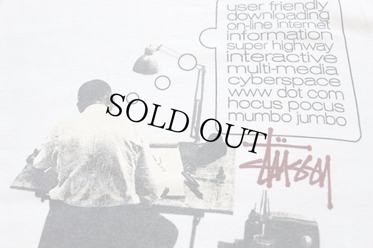 画像5: 90s USA製 STUSSYステューシー 白タグ フォトプリント コットンTシャツ 白 L (5)