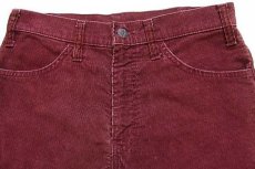 画像3: 70s USA製 Levi'sリーバイス 646 コーデュロイ ショートパンツ カスタム バーガンディ w30★ショーツ (3)