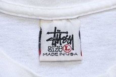 画像4: 90s USA製 STUSSYステューシー 白タグ フォトプリント コットンTシャツ 白 L (4)