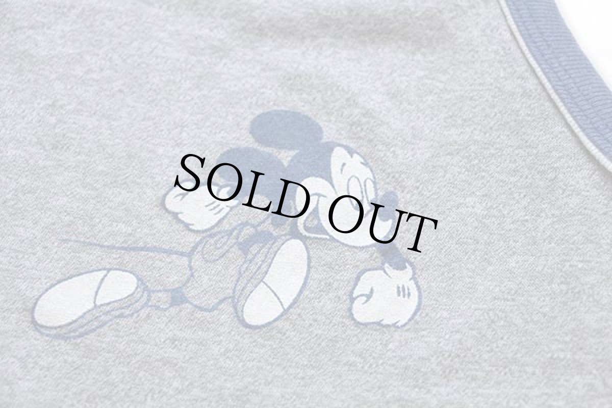 画像4: 80s USA製 Disneyディズニー ミッキー マウス タンクトップ 杢グレー (4)