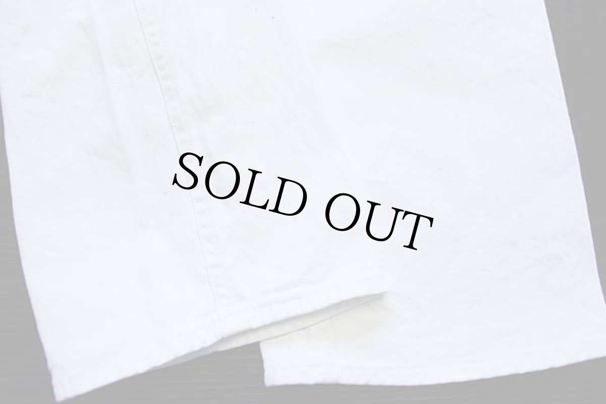 画像9: 70s Levi'sリーバイス フレア ホワイト デニム セーラーパンツ カスタム w30★ユーロ (9)