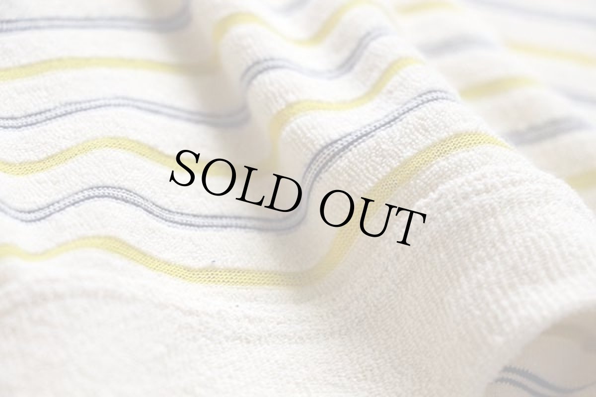 画像5: イタリア製 garmann マルチボーダー パイル Tシャツ S (5)