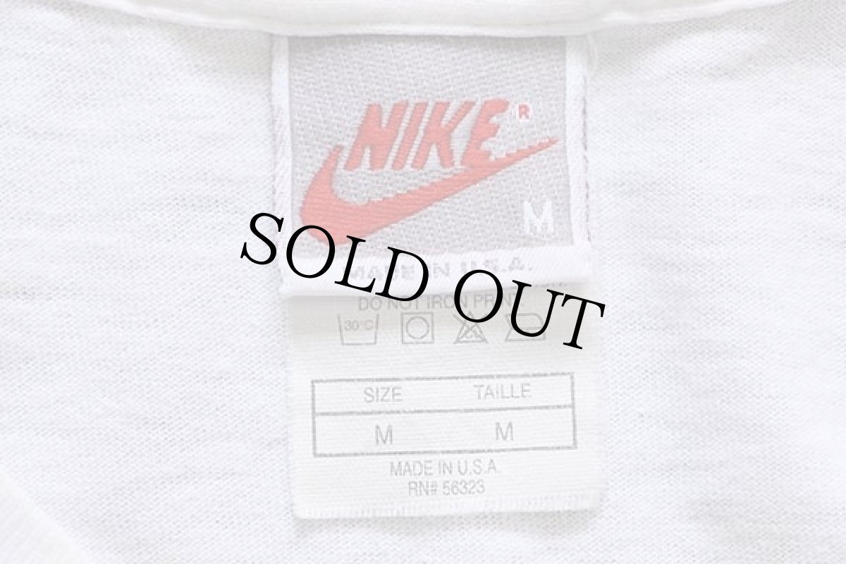 画像4: 90s USA製 NIKEナイキ JORDAN ジョーダン AUTHENTIC WORLD WIDE コットンTシャツ 白 M (4)