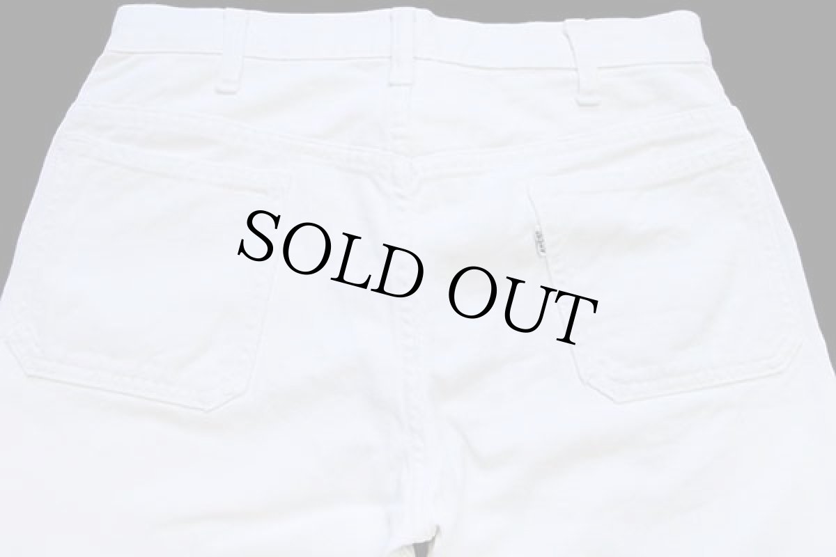 画像5: 70s Levi'sリーバイス フレア ホワイト デニム セーラーパンツ カスタム w30★ユーロ (5)