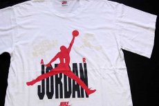 画像1: 90s USA製 NIKEナイキ AIR JORDAN エア ジョーダン×バッグスバニー コットンTシャツ 白 XXL (1)