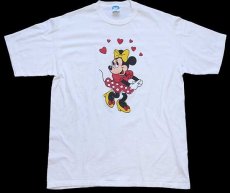 画像2: 80s USA製 Disneyディズニー ミニー マウス コットンTシャツ 白 (2)