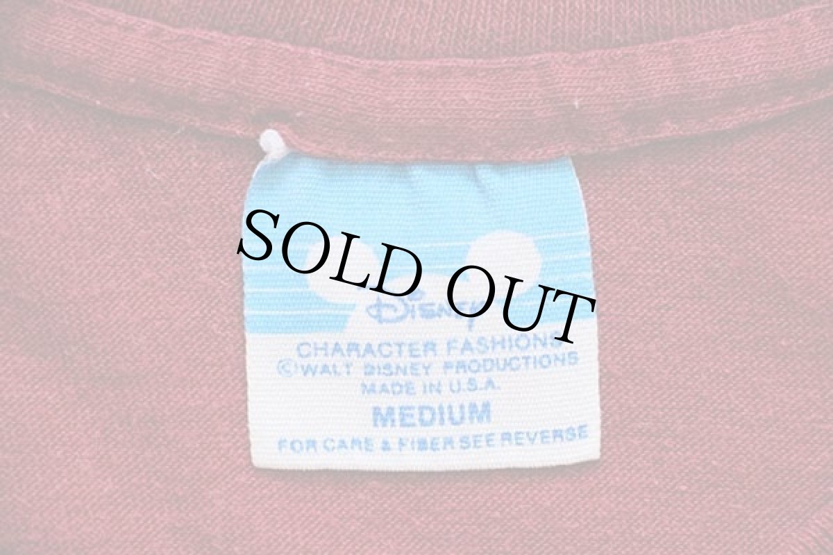 画像4: 80s USA製 Disneyディズニー Disneylandディズニーランド シンデレラ城 Tシャツ バーガンディ M (4)