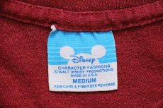 画像4: 80s USA製 Disneyディズニー Disneylandディズニーランド シンデレラ城 Tシャツ バーガンディ M (4)