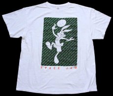 画像2: 00s SPACE JAMスペースジャム TUNE SQUAD バッグスバニー コットンTシャツ 白 XL (2)