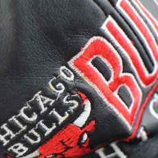 画像5: 90s NBA CHICAGO BULLS シカゴ ブルズ ロゴ刺繍 キャップ 黒 (5)