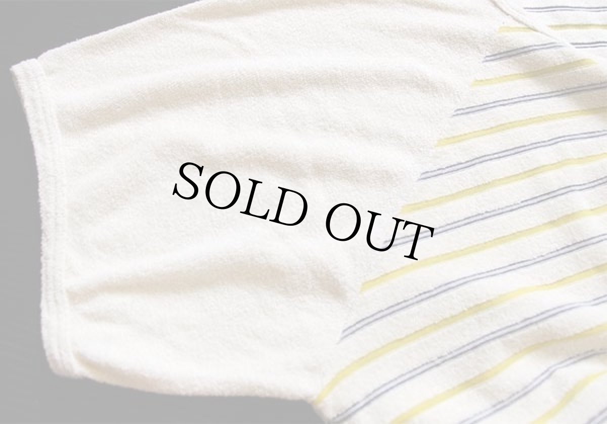 画像6: イタリア製 garmann マルチボーダー パイル Tシャツ S (6)