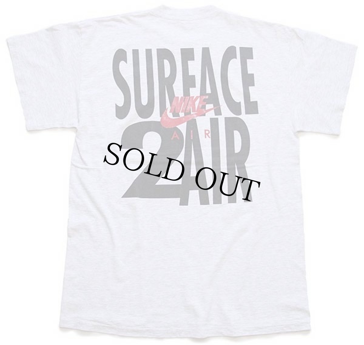 画像3: 90s USA製 NIKEナイキ AIR JORDAN エア ジョーダン SURFACE 2AIR 両面プリント コットンTシャツ 杢ライトグレー XL (3)