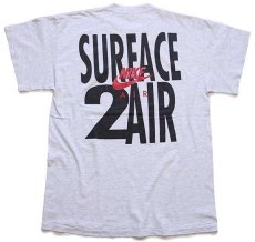 画像3: 90s USA製 NIKEナイキ AIR JORDAN エア ジョーダン SURFACE 2AIR 両面プリント コットンTシャツ 杢ライトグレー XL (3)