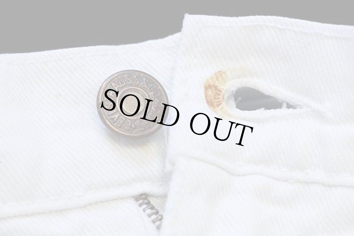 画像6: 70s Levi'sリーバイス フレア ホワイト デニム セーラーパンツ カスタム w30★ユーロ (6)